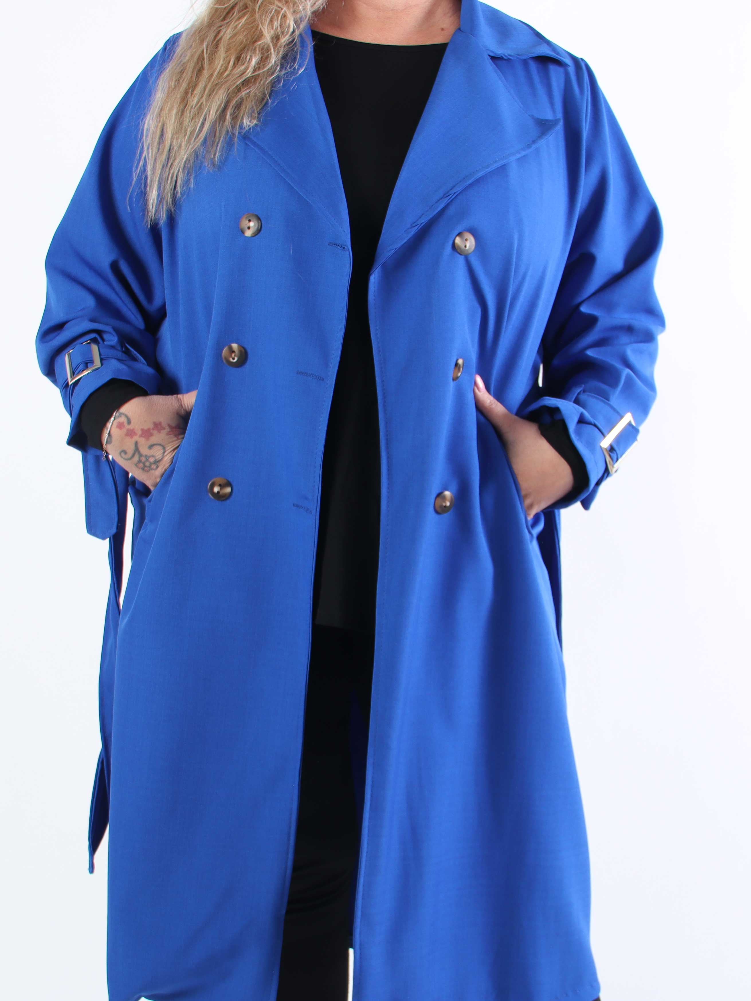 Sharpay - Lätt trenchcoat i plusstorlek med knytband